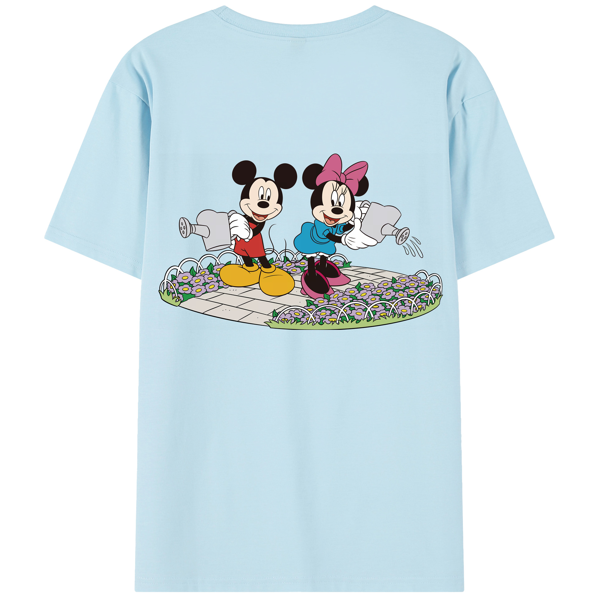 （画像用） ミッキーマウス Mickey Mouse 綿100％半袖Tシャツ（背面プリント）